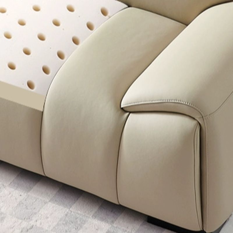 White Standard/Single Sofa with 3 Pillows for Drawing Room