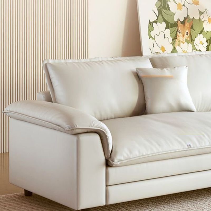 Contemporary Modern Solid Color Scratch-immune Standard Sofa in Pale Grey/Olive Green/Amber Color with Arm for 5/4-seater/for 3 and 2 Pillows