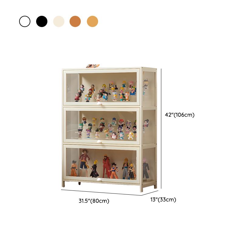 Bambusa Flooring Curio Cabinet with Stockroom, 4 Cabinets/3 Cabinets/2 Cabinets, 4 Shelves/3 Shelves/2 Shelves, 4 Doors/3 Doors/2 Doors