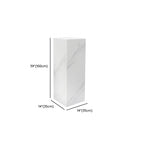 Square Marble Pattern Stone Display Table with Unfinished Finish, 30 to 39 in/20 to 29 in/40 in & above Height, Up to 19 in Size