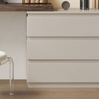 Modish Large Vanity Set with Lumber Table Top, White Chair, 3 Drawers, and Light Up Mirror