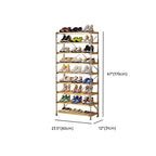 Art Deco Solid Wood Rectangle Shoe Rack with Nature Finish and Adjustable Shelves for 11-20 Pairs in Drawing Room