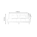 Contemporary Armless Standard Sofa Bed Dual Purpose Sofa for Living Room