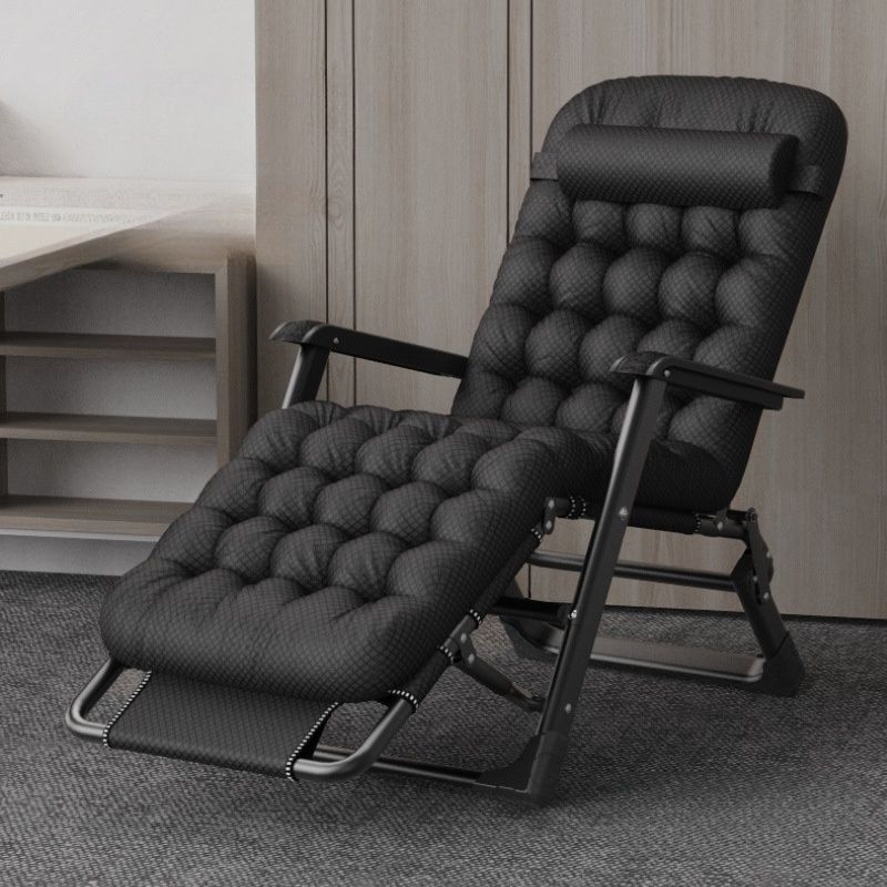 Contemporary Solid Color Reclining Chair with Non-Rocking Base, Removable Cushion, Locking Back Angle, Decorative-Stitched Tufting, and Independent Back Movement