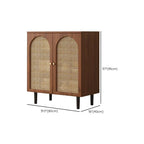 Espresso Sideboard with 3 Drawers, Standard Size, 3 Interior Shelves, Pantry Hutch, Lumber Countertop, and Glass Doors