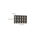Pecan Floating Mount Accent Cabinet with Visible Storage, Wall Cabinet, and Fitted Assembly