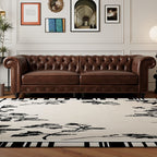 Drawing Room Standard Sofa/Loveseat in Midnight Black/Sage/Espresso with Armrest