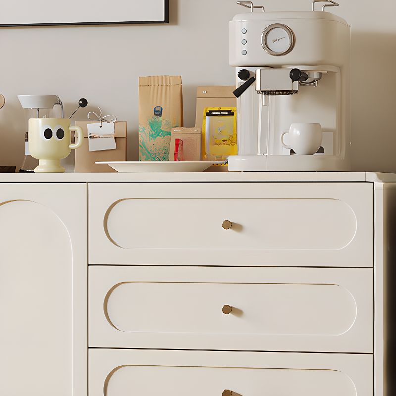 Chalk Casual Raw Wood Combo Dresser with 4/5 Drawers, Hutch, 3 Interior Shelves, Horizontal/Vertical