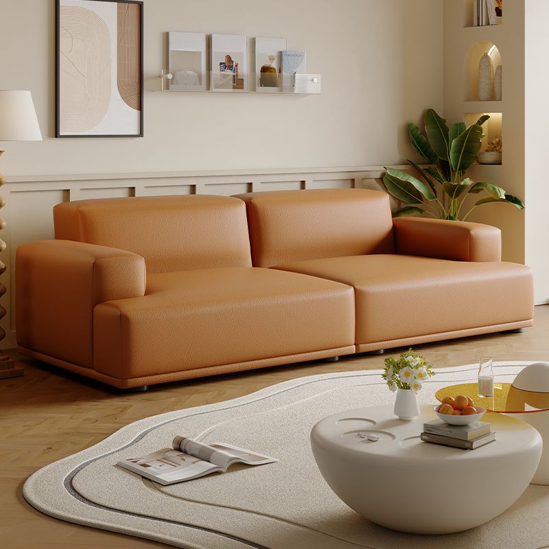Modish Solid Color Stain Resistant Standard Sofa in Light Gray/Rose/Amber Color, 3-seater/4-seater/5 Person with 2 Pillows