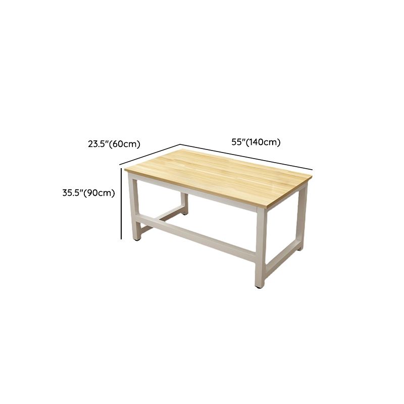 Trendy Rectangular Laminate Writing Table with Unfinished Color