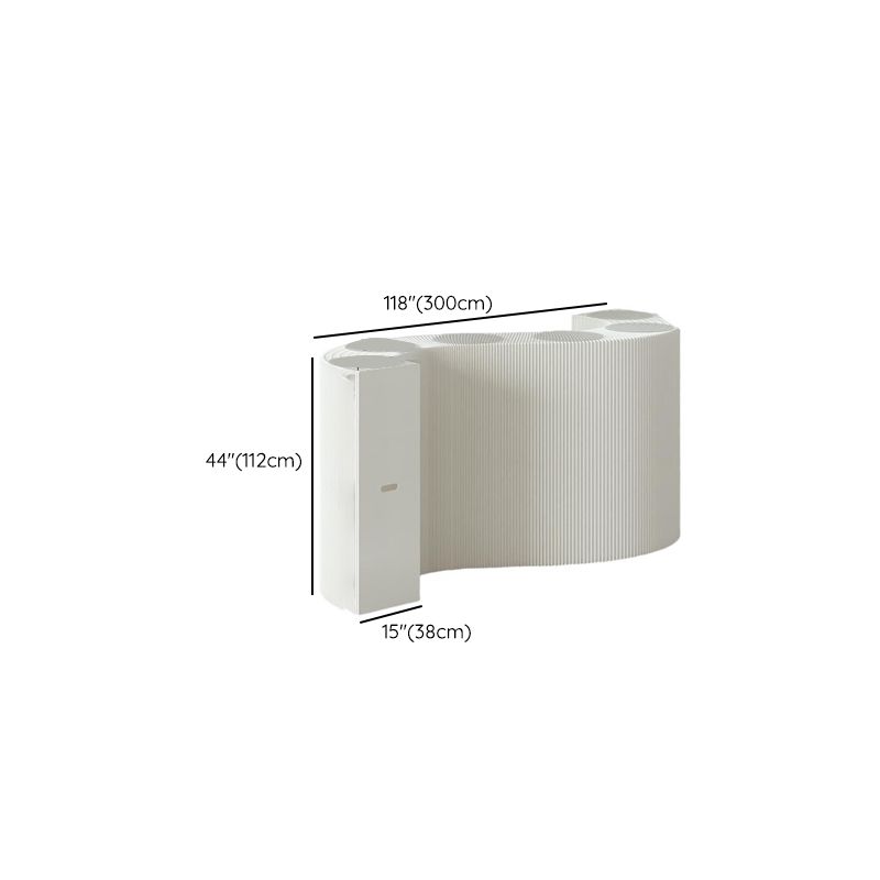 Chalk Collapsible Rectangle Up to 19 in W x 20 to 29 in/30 to 39 in/40 in & above H Unfinished Display Table with Single Pedestal Base