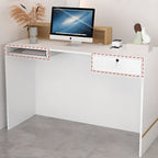 Rectangular Reception Desk with Locking Drawer, Keyboard Tray, and Manufactured Wood Top