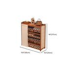 Bamboo Sepia 5 Tiers/6-tier/7 Tiers Dustproof Cover Shoe Storage Cabinet