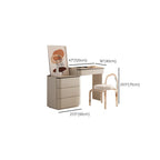 Modish Large/Standard Vanity Set with Natural Wood Table Top, White Chair, and 8/5 Drawers