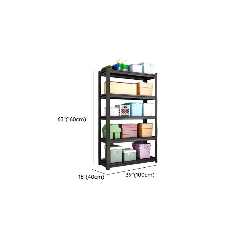 Ink Minimalist/Industrial Alloy Warehouse Storage Rack with Adjustable Detached Shelves
