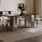 Modish Rectangular Dining Table with Fixed Table Mechanism in Ink Color