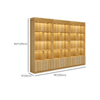 Multi-shelf Modern & Contemporary Style Wood Hutch Cabinet for Living Room