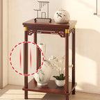 Auburn 2 Tiers/3 Tiers Rectangle/Square Plant Stand Side Table with Natural Wood Top, 1 Piece Set, 2 Shelves/3 Shelves, and Legs