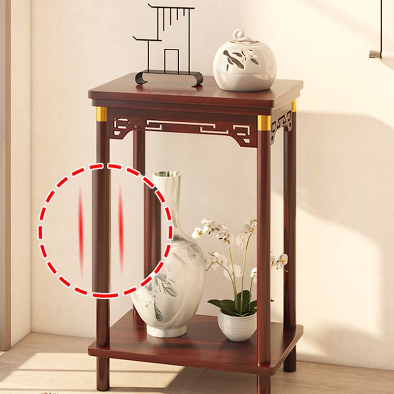 Auburn 2 Tiers/3 Tiers Rectangle/Square Plant Stand Side Table with Natural Wood Top, 1 Piece Set, 2 Shelves/3 Shelves, and Legs