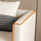 Versatile Standard Sofa/Loveseat/Single Sofa in Synthetic Leather with Dark Blue/Sage/Amber Color and Arm