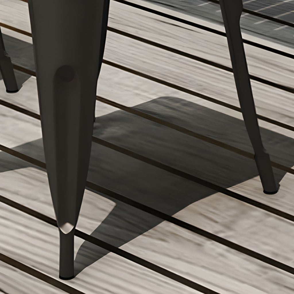 Industrial 1/3/5 Pieces Dining Set Rectangle Wood Dining Table for Courtyard