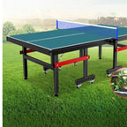 Indoor Ping Pong Table with Olive Green Synthetic Laminate Top, Includes Table Tennis Paddle