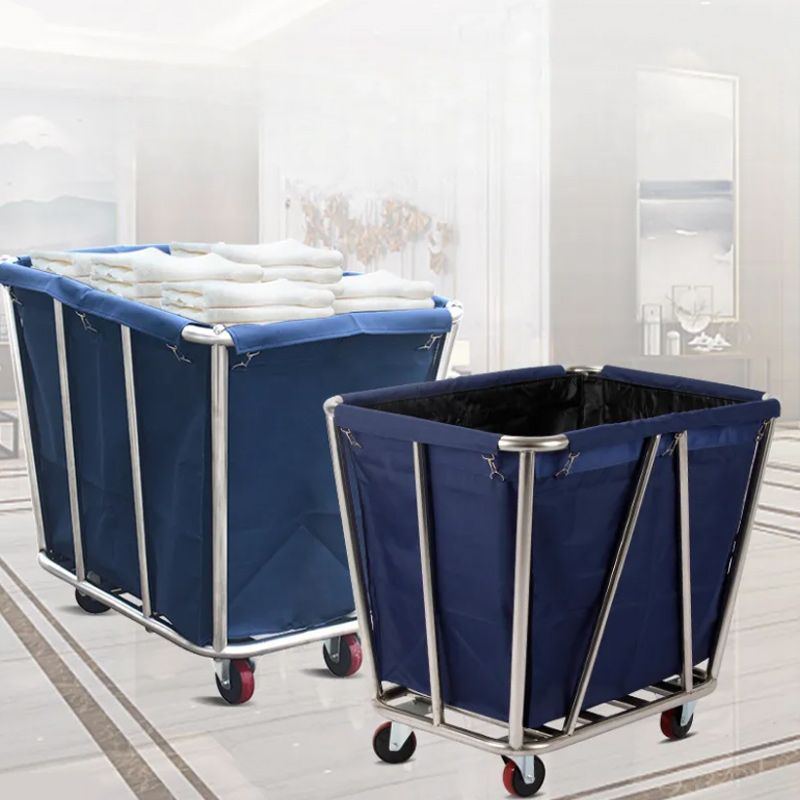 Alloy Laundry Cart Washable and Removable with Casters for Adult
