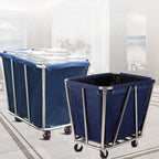 Alloy Laundry Cart Washable and Removable with Casters for Adult