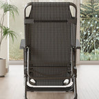 Simple Black/Peony/Grey Striped/Tartan/Solid Color Recliner Chair with Locking Back Angle, Metal Non Rocking Base and Independent Foot Movement