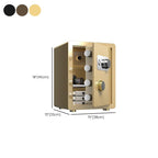 Steel Security Safe with Battery, Lockable with Keys and Shelves