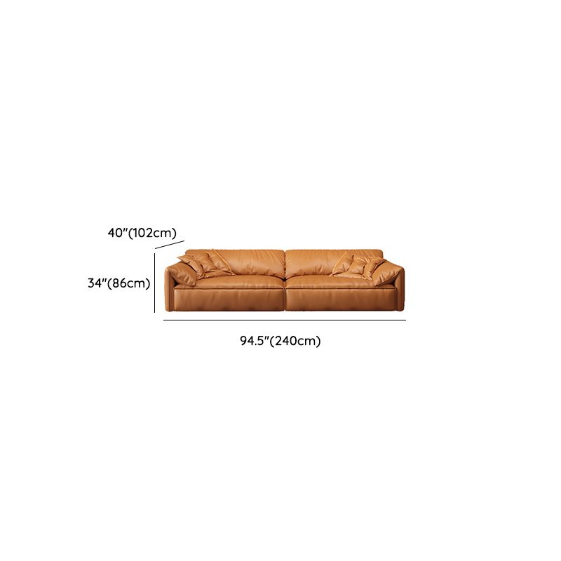 Modish Solid Color Water Resistant Standard Sofa/Single Sofa in Light Brown with 4-seater/5 Person/1 Person Capacity and 2 Pillows/1 Pillow