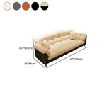 Modern Standard Sofa in Midnight Black/Dove Grey/White with Armrest