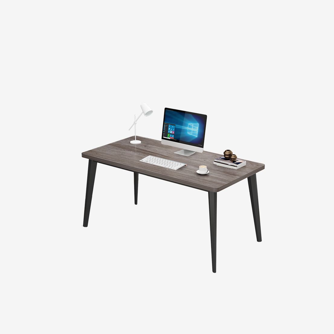 Casual Adjustable Writing Desk with Scratch-proof Parsons Base in Chalk/Sepia/Natural, Unattached with Foot Pad