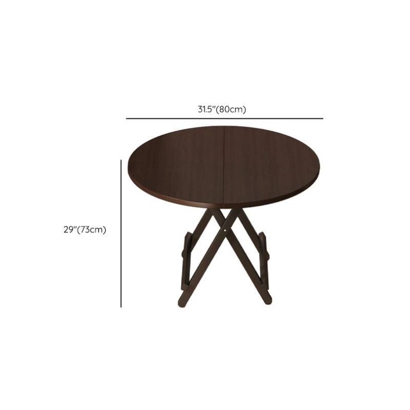 Veneer Dining Table with Crossed Legs, Scratch-proof, Foldable, 2-seater/Seating for 4