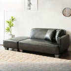 Modern Simple Style Solid Color Right-Arm Chaise Chair for Bedroom with 2 Pillows