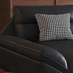 Contemporary Modern Solid Color Scratch-durable/Water Resistant Standard/Single Sofa in Midnight Black, Seats 3/5/4 with 2/1 Pillows