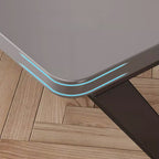 Chalk Minimalist Gaming Computer Desk with Crack Resistant Sled Base and Independent Structure, Featuring Wire Management and Engineered Wood Top
