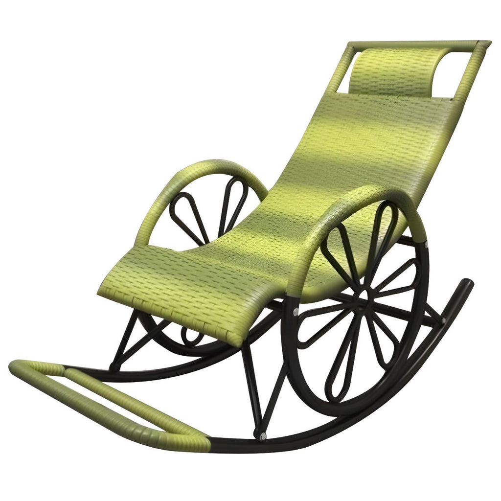 Modern Rocking Accent Chair Rattan/Wicker Rocker Chair for Porch