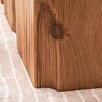 Natural Finish Square Plant Table with Natural Wood Top