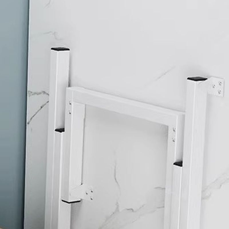 Midnight Black/White/Natural Finish Trendy Folding Square Fold-up Card Table with Scratch-shielded MDF Wood Top