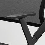 Simple Midnight Black Upholstered Ergonomic Office Chairs with Armrest