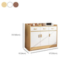Simplistic Sideboard with 1 Drawer/3 Drawers/2 Drawers Hutch, 2 Shelves, Cabinets, Manufactured Wood Countertop, and 3 Doors/2 Doors