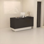 Rectangular Reception Desk with Locking Drawer, Cable Management, and Manufactured Wood Top