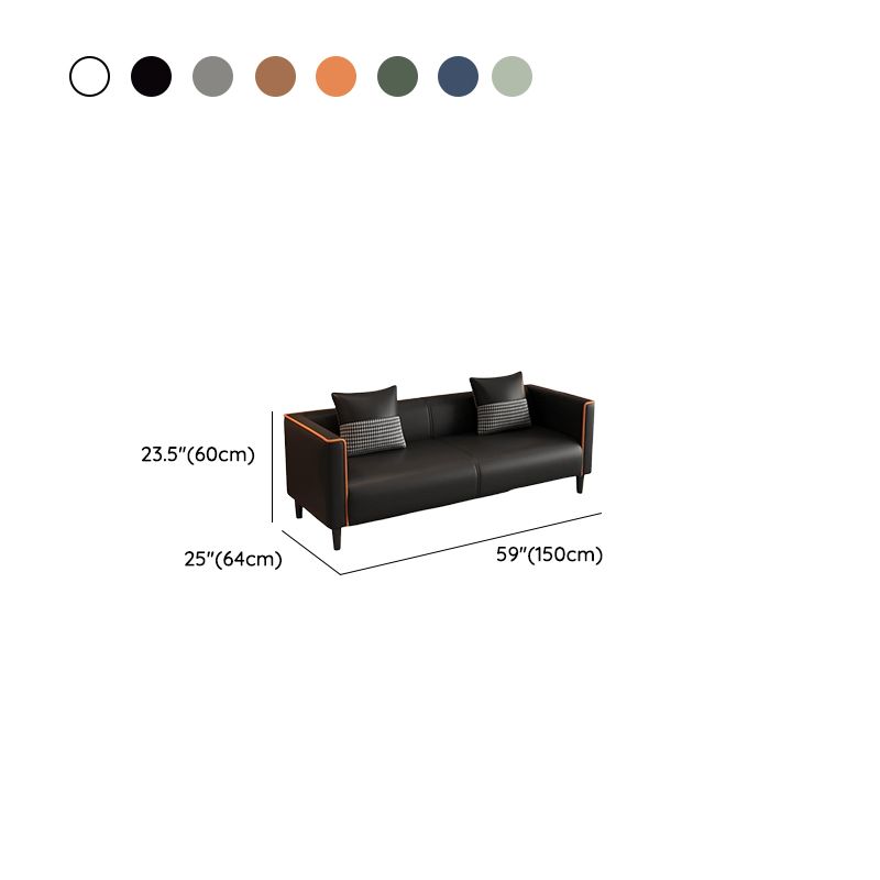 Versatile Standard Sofa/Loveseat/Single Sofa in Synthetic Leather with Grey/Dark Blue/Light Green Upholstery and Arm