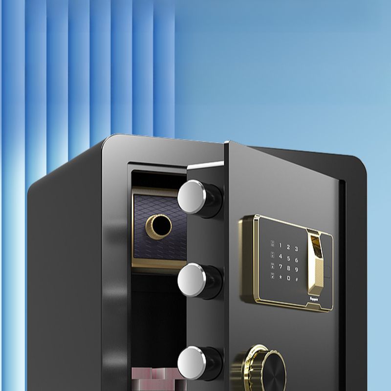 Steel Security Safe with Battery, Lockable with Keys and Shelves