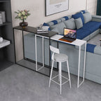 Alloy Sled Base Pub Table in Ink/Peony/Lime Green with Pull Out Feature
