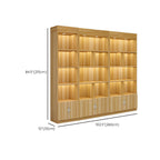 Multi-shelf Modern & Contemporary Style Wood Hutch Cabinet for Living Room