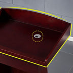 Dark Brown Wood Traditional Full Podium with Engineered Wood and Storage