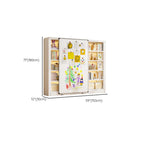Chalk Book Rack with 6-Shelf/5-Shelf Vertical/Horizontal Alloy Open Back