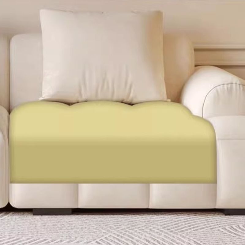 Trendy Beige Solid Color Floor Sofa/Loveseat/Single Sofa 6-Seater /4-seater/Seats 3 with Arm & 2 Pillows, Stain Resistant